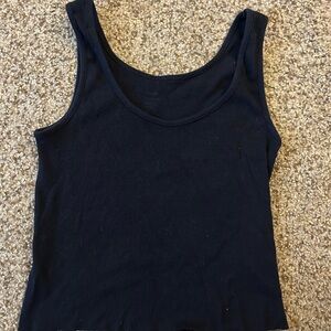 John Gault Navy Ribbed Tank Top